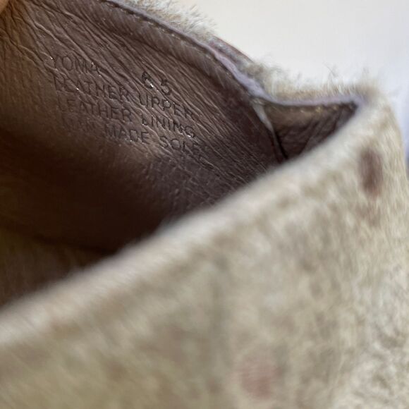 NEW WITHOUT TAGS CHOCOLAT BLU YOMA BRONZE CALF HAIR LEATHER PLATFORM CLOGS. - Picture 9 of 9